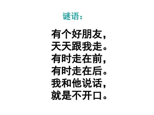 影子的谜语PPT课件.ppt