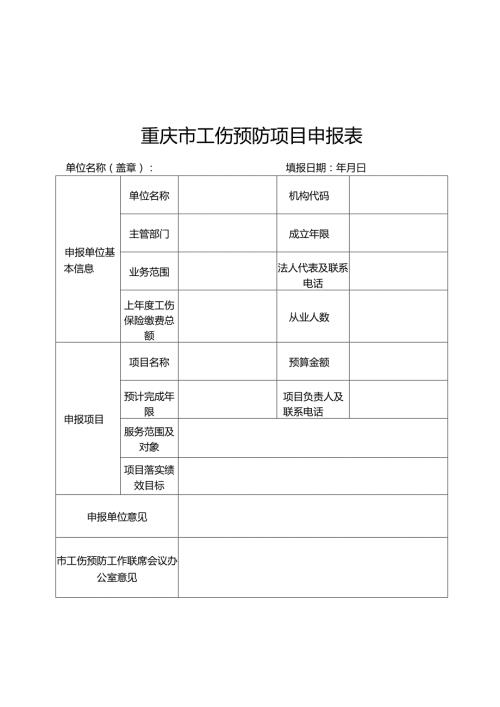 工伤预防项目实施方案和绩效目标（样式）.docx