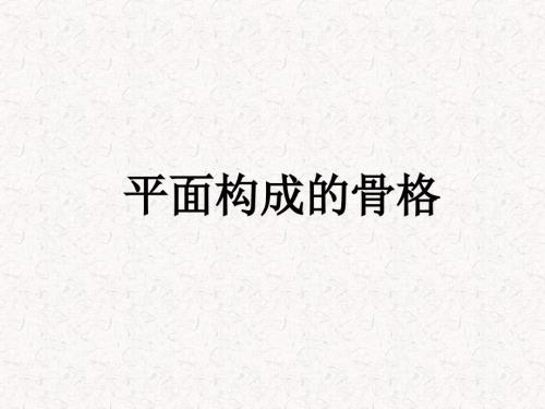 平面构成的骨骼PPT课件.ppt