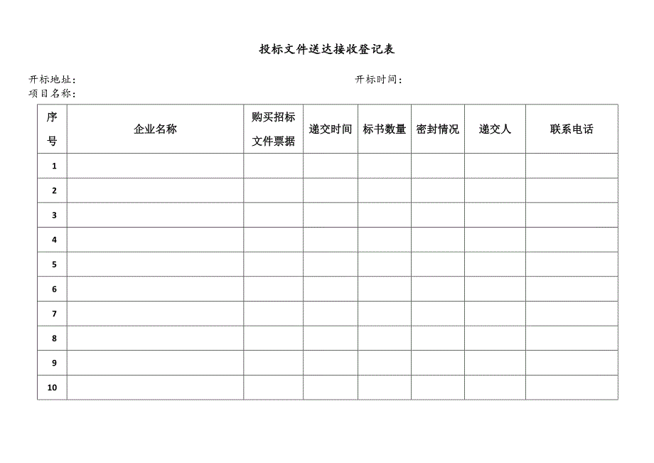 招标代理开标所需全套表格完整版.docx_第1页