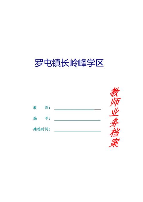 教师业务档案模板.doc