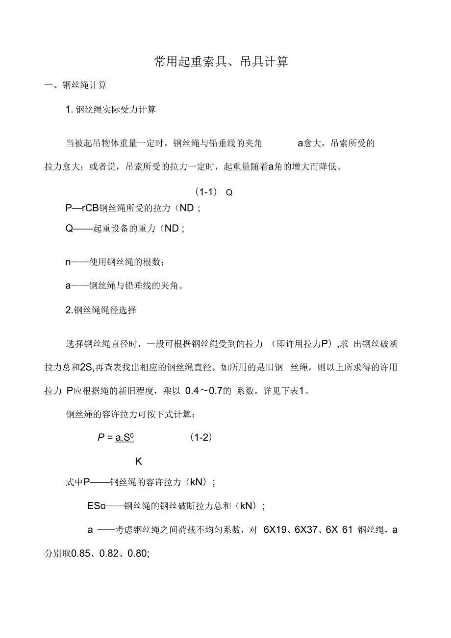 常用起重索具吊具计算.docx_第1页
