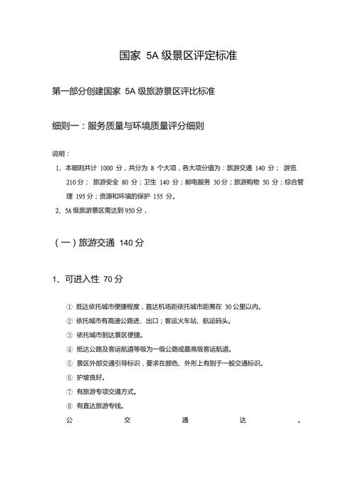 最新国家5A级景区评定标准.doc