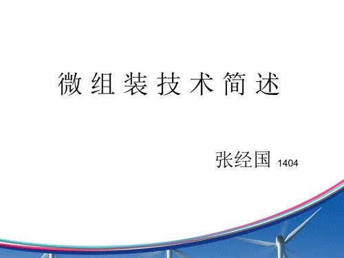 微组装技术简述及工艺流程及设备.ppt