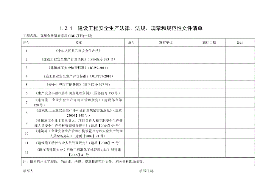 建设工程安全生产法律法规规章和规范性文件清单.doc_第1页