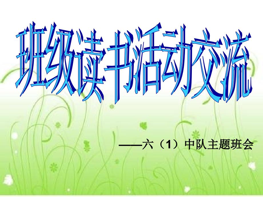 班级读书活动ppt.ppt_第1页