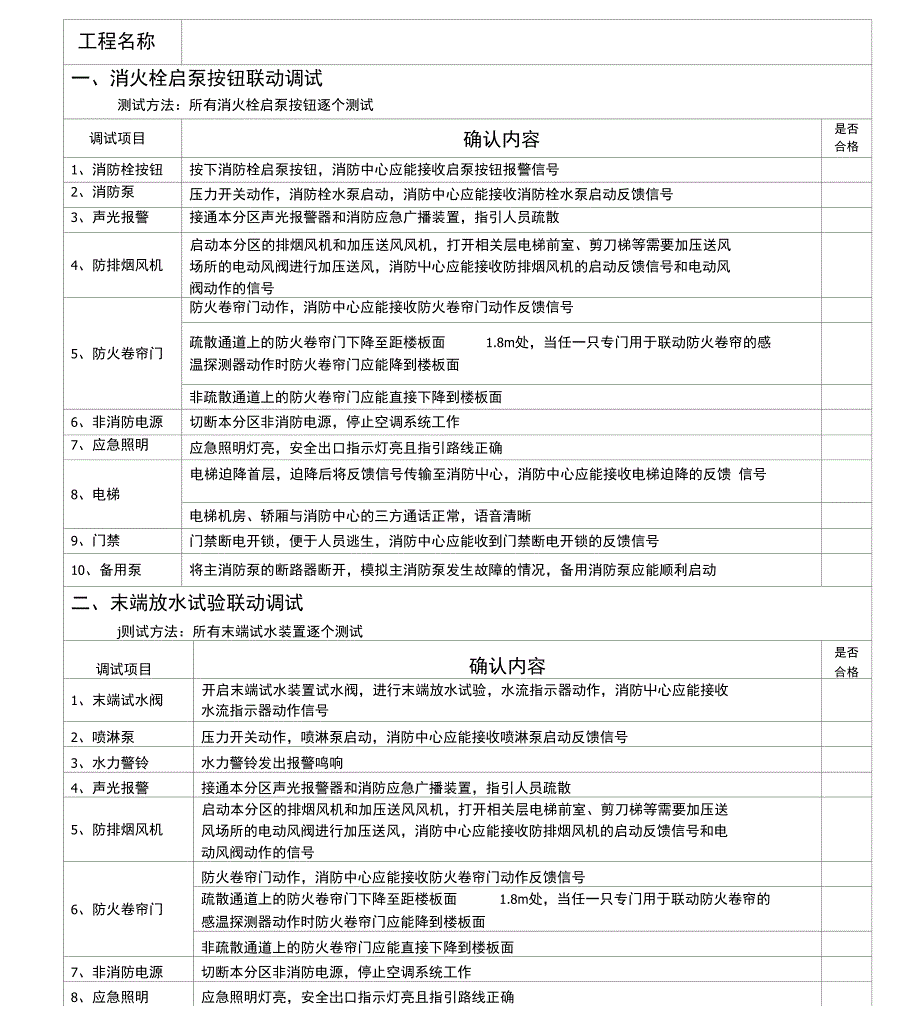 消防联动调试记录表doc.doc_第1页