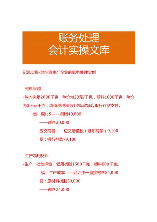 记账实操地坪漆生产企业的账务处理实例.docx