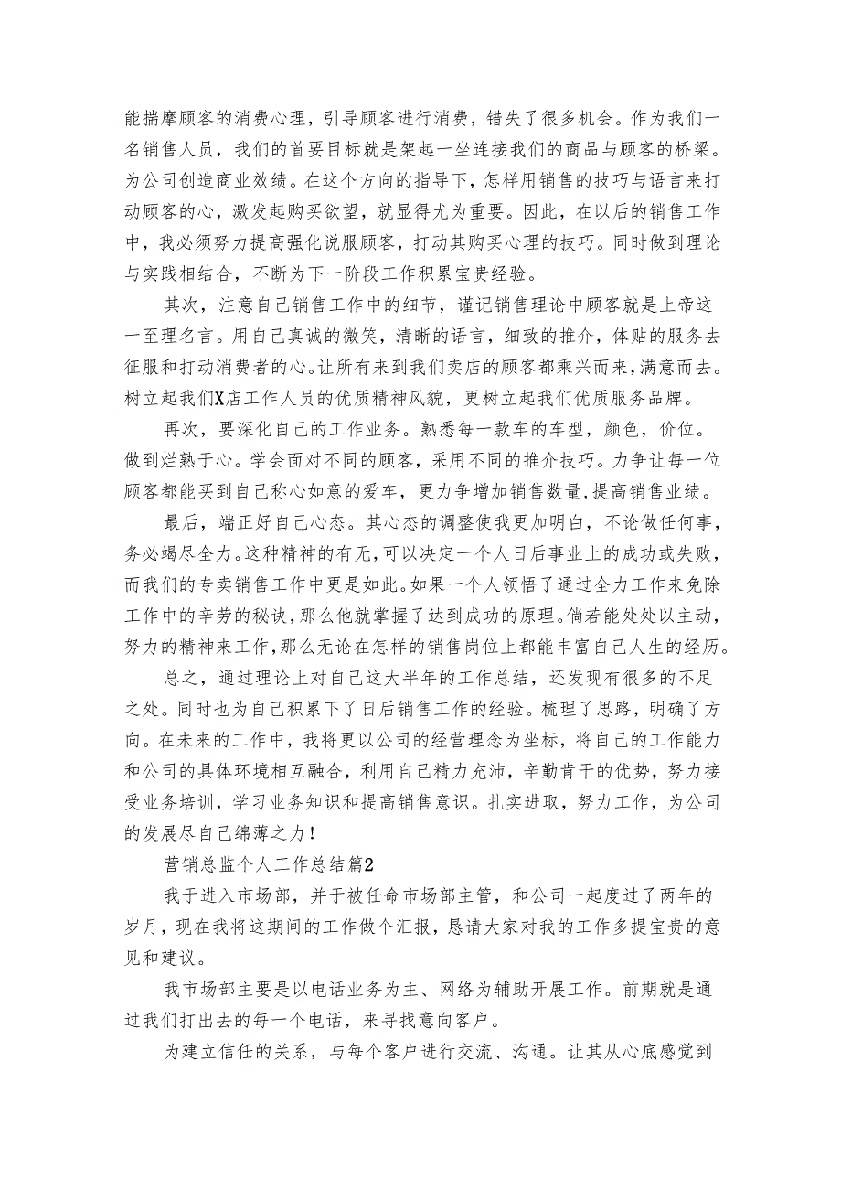 营销总监个人工作总结（12篇）.docx_第2页