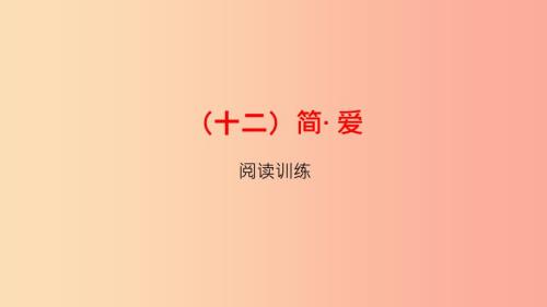 浙江省中考语文总复习十二简爱课件.ppt