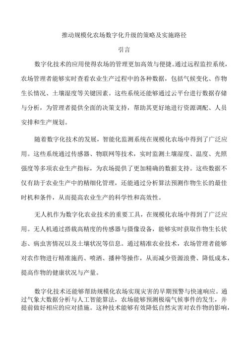 推动规模化农场数字化升级的策略及实施路径.docx