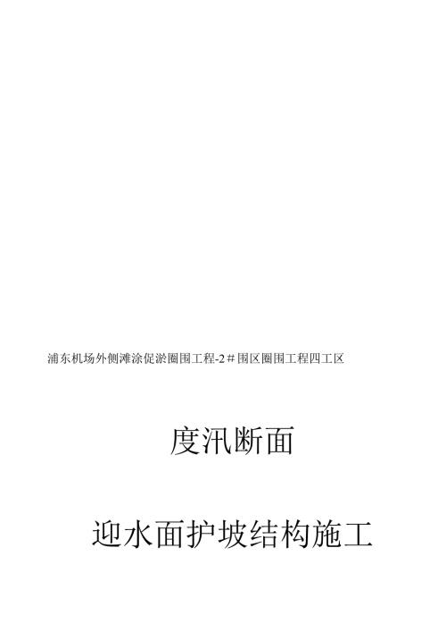 浦东机场外侧滩涂促淤圈围工程度汛断面专项施工方案.doc