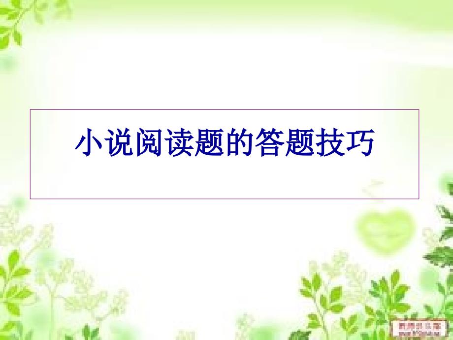 小说阅读题的答题技巧.ppt_第1页