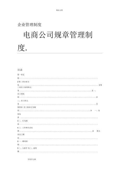 电商公司规章管理制度.docx