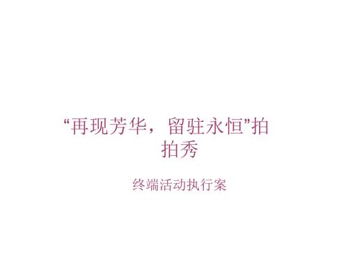 拍拍秀活动执行细则及终端方案.ppt