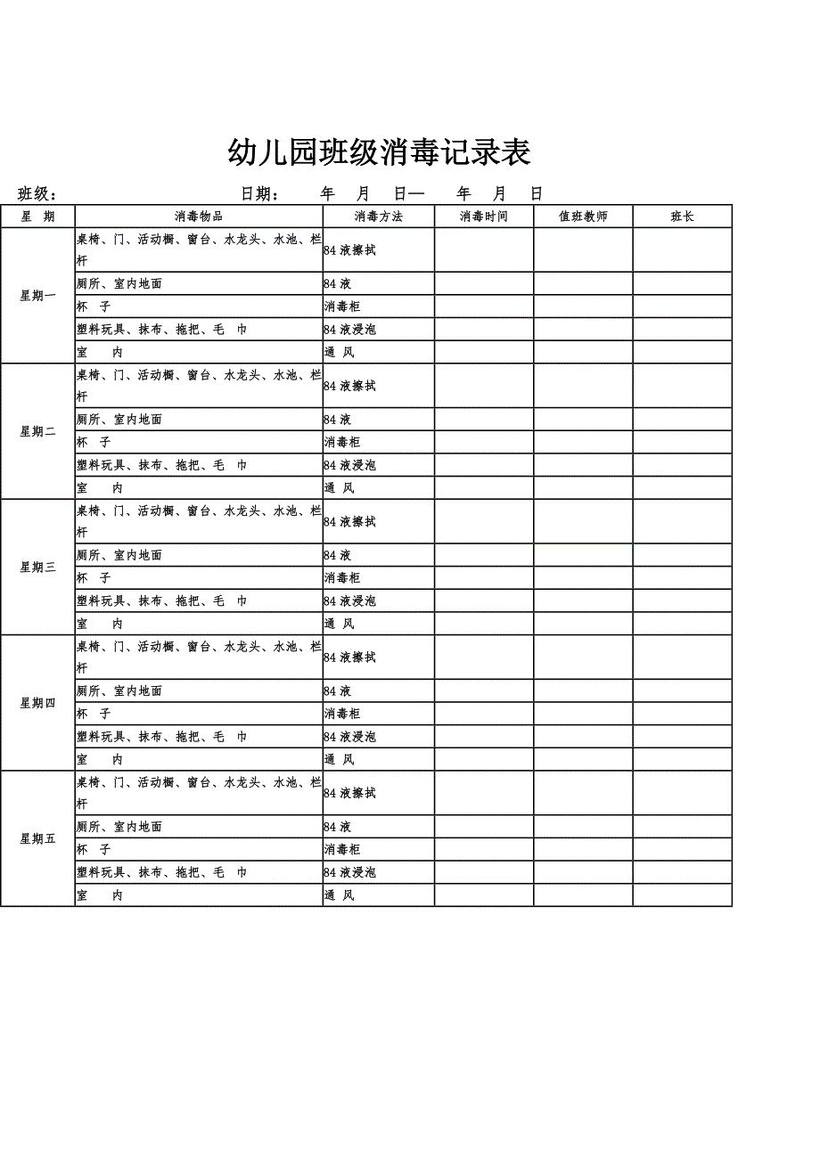 幼儿园消毒制度与记录.doc_第2页