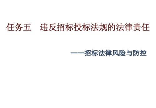 招标投标法律风险及防控含案例.ppt