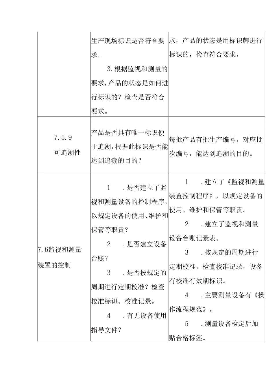 ISO13485医疗器械质量管理体系内审检查表质量部.docx_第2页
