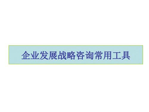 常用战略分析工具PPT课件.ppt