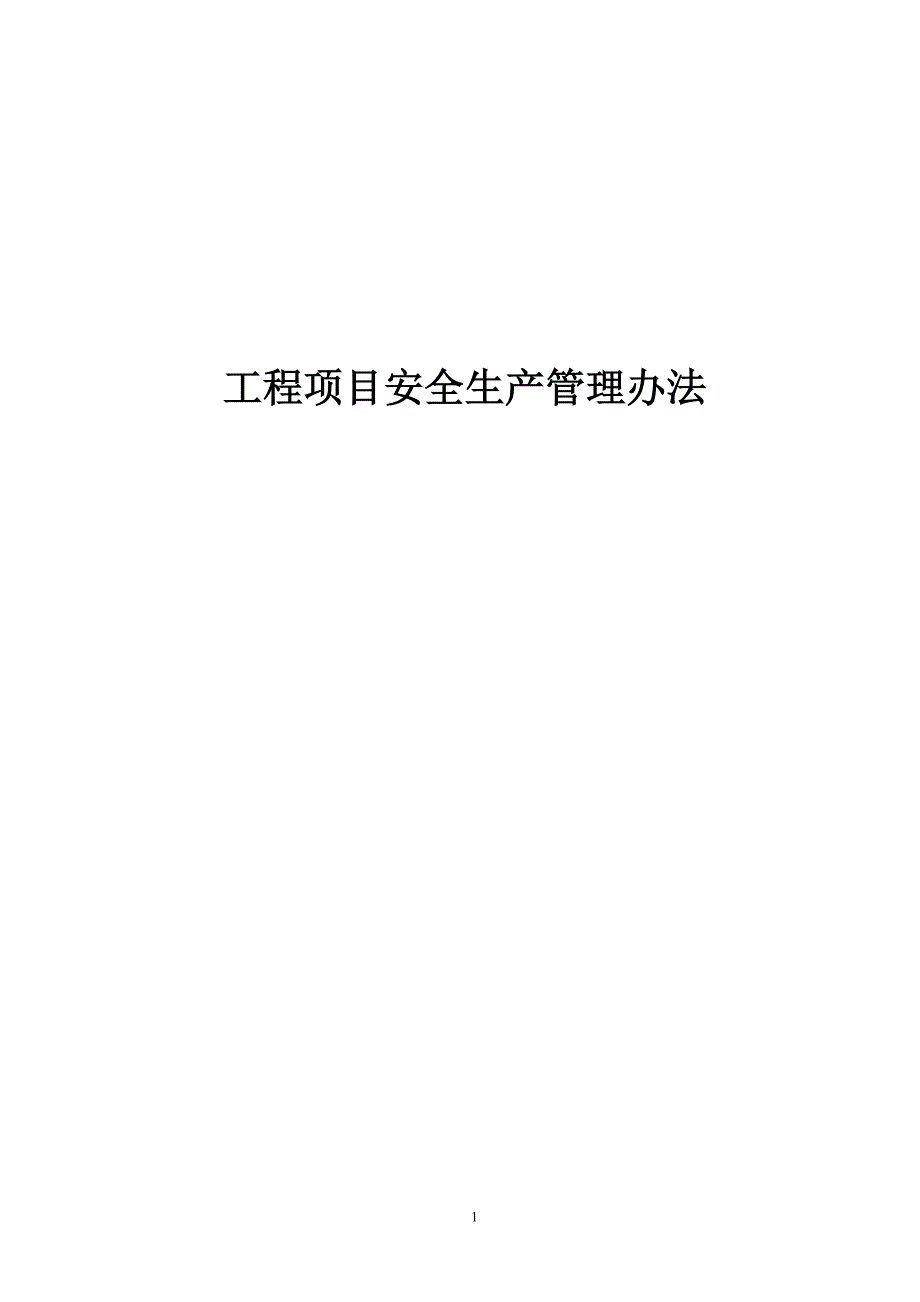 工程项目安全生产管理办法.doc_第1页