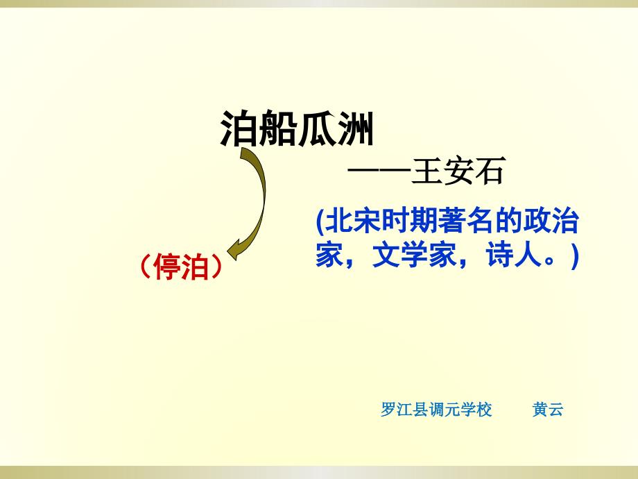 泊船瓜洲PPT.pptx_第1页