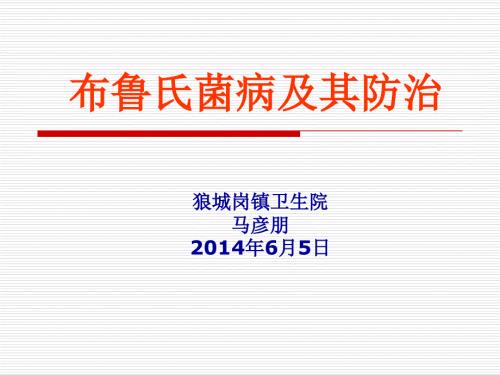 布鲁氏菌病及其防治.ppt