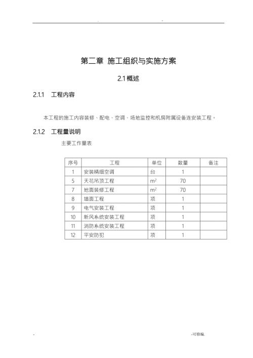 机房组织及实施计划方案.doc