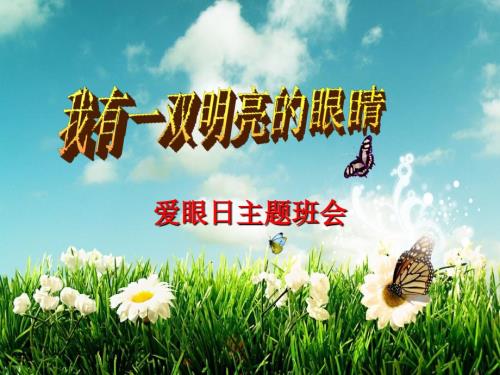 爱眼日主题班会课件.pptx