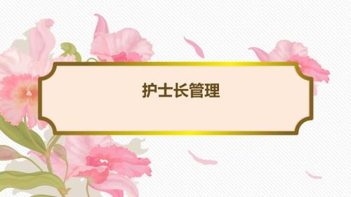 护士长管理ppt课件.ppt