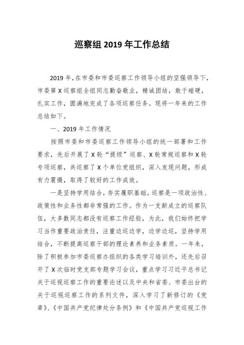 巡察组工作总结.docx