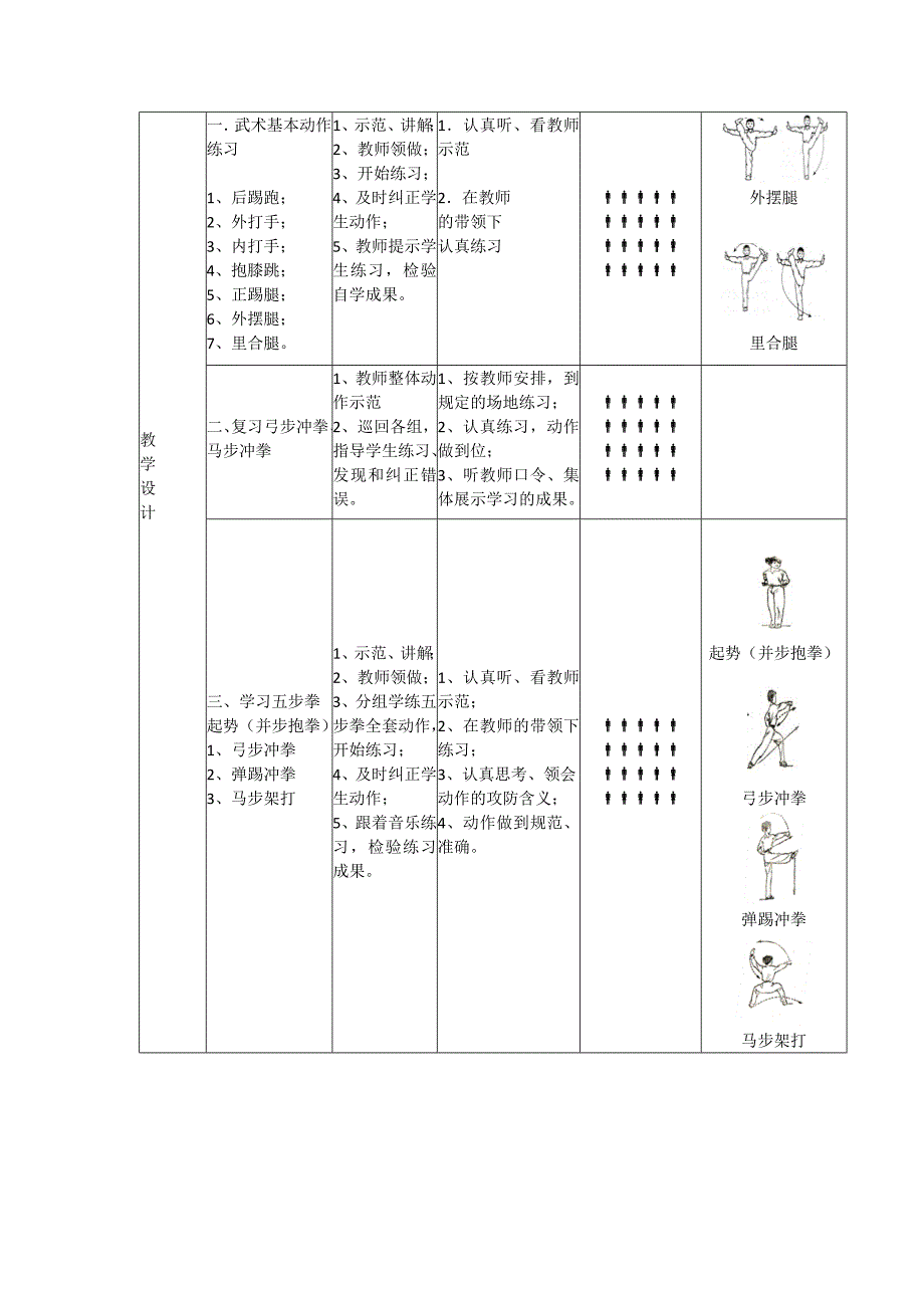 小学五年级武术课五步拳教学设计.doc_第3页