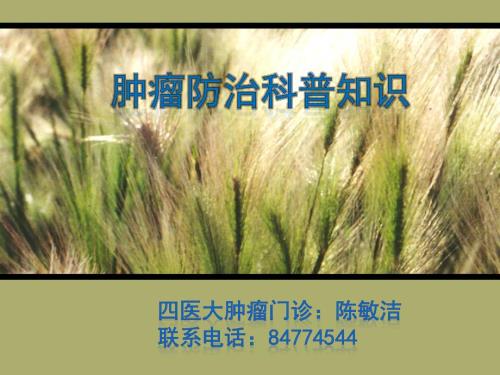 癌症肿瘤防治科普知识.ppt