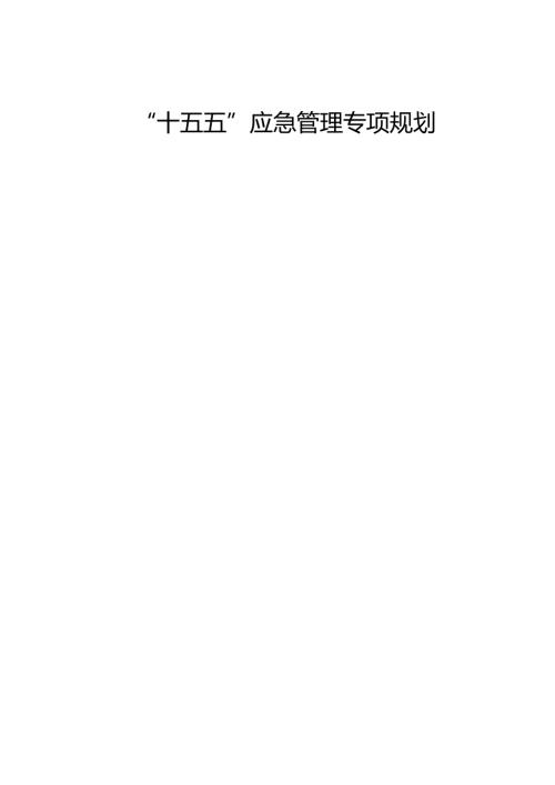 “十五五”应急管理发展规划(3).docx