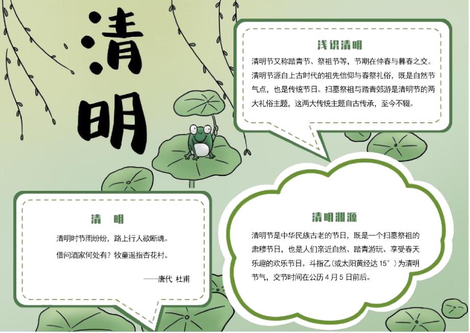 清明节手抄报电子小报.doc_第1页