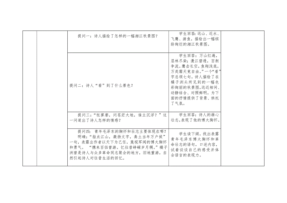 沁园长沙教学设计表格.doc_第3页