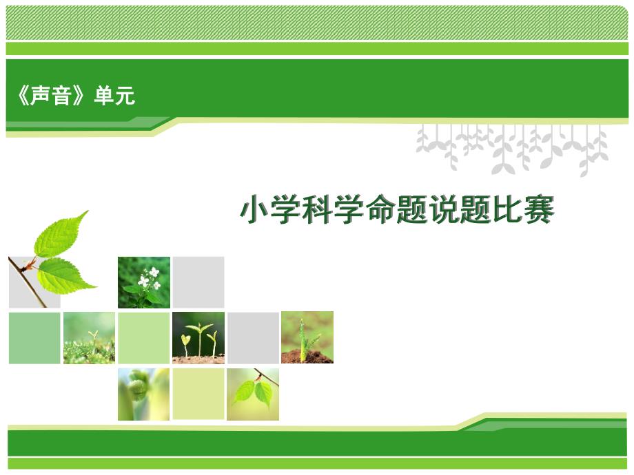 小学科学命题说题比赛声音单元.ppt_第1页