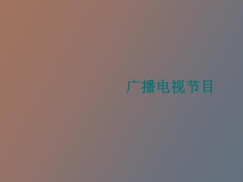 电视节目及其构成要素.ppt