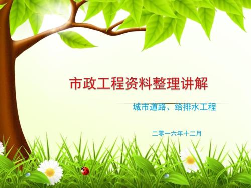 市政工程资料整理.ppt