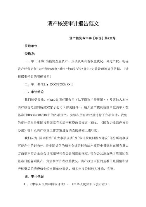 清产核资审计报告范文.docx