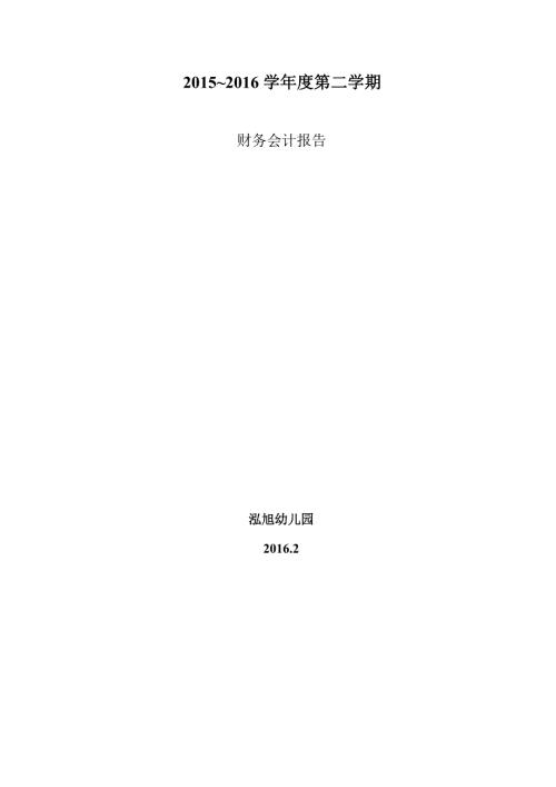 幼儿园财务会计报告.doc