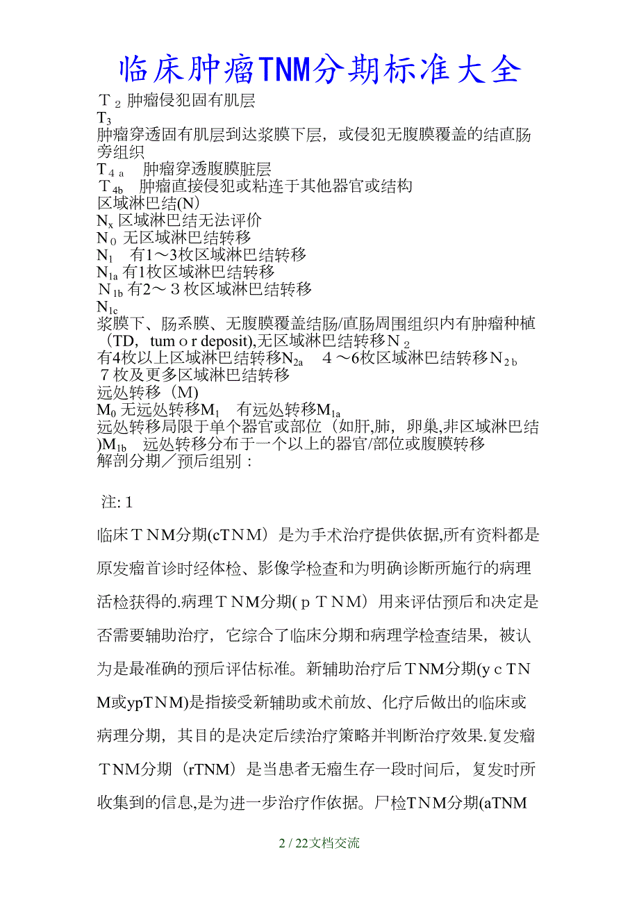 最新临床肿瘤TNM分期标准大全干货分享.doc_第2页