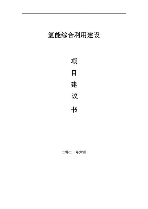 氢能综合利用项目项目建议书写作范本.doc