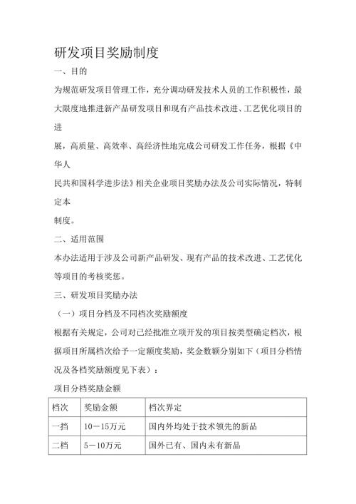 研发部奖励制度.doc