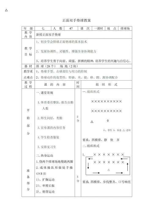 排球垫球教案.doc