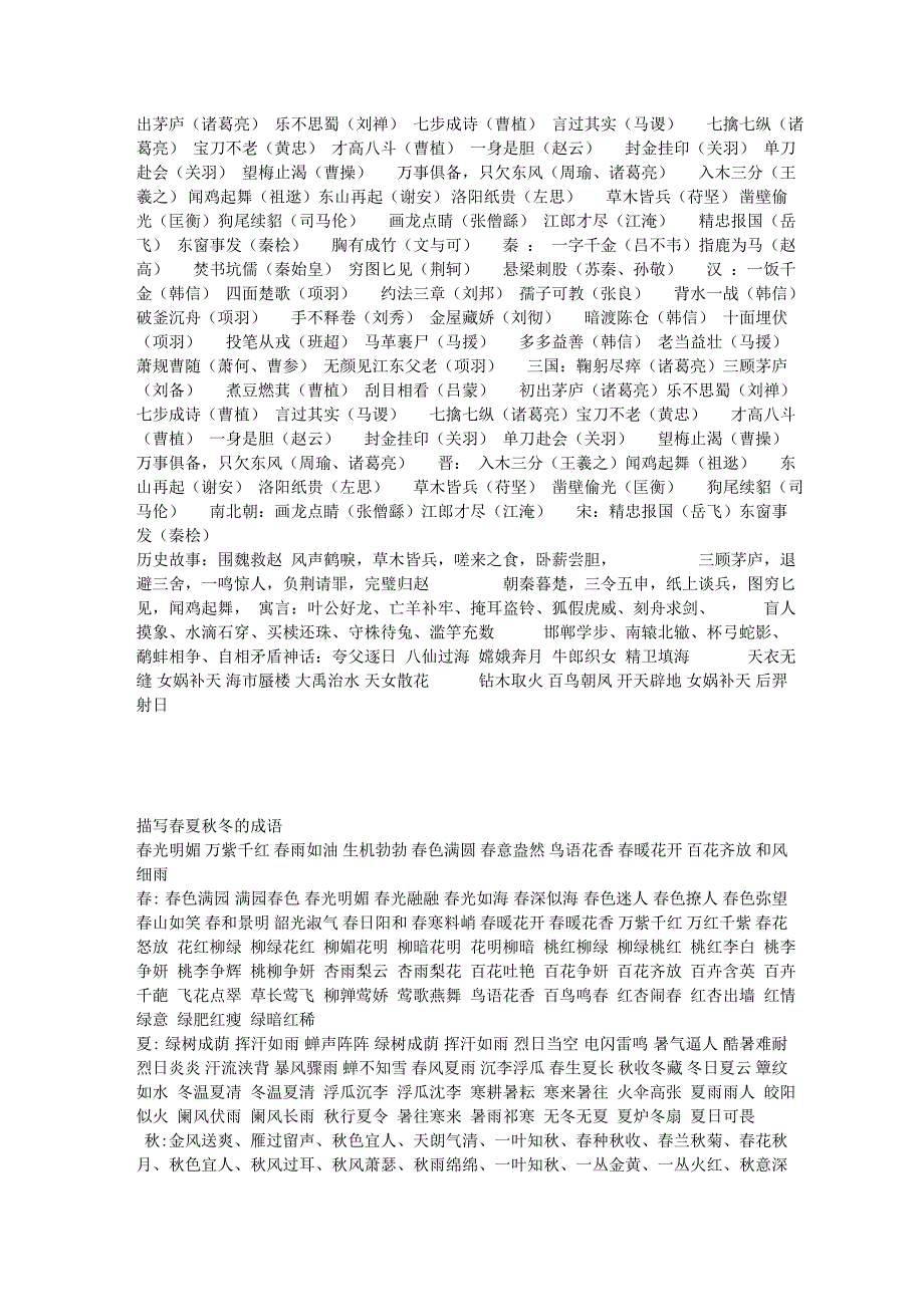 小学成语积累包括各种分类史上最全.doc_第3页
