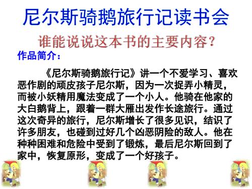 尼尔斯骑鹅旅行记.ppt