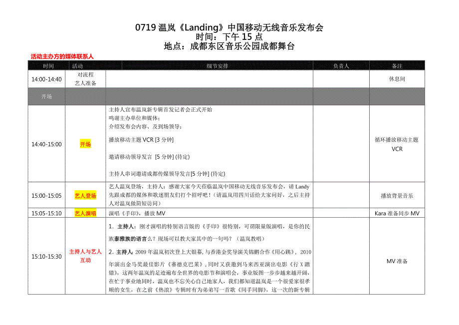 温岚成都新歌发布会流程.doc_第1页