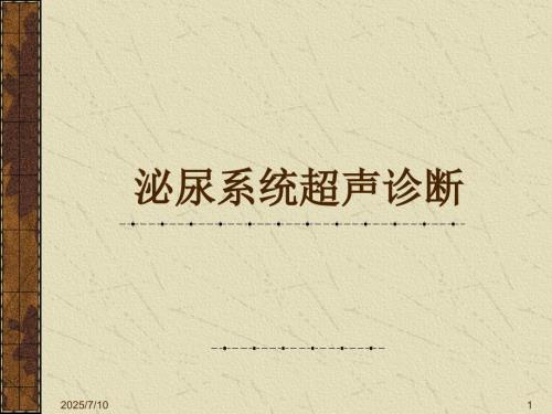 泌尿系统超声检查PPT课件.ppt