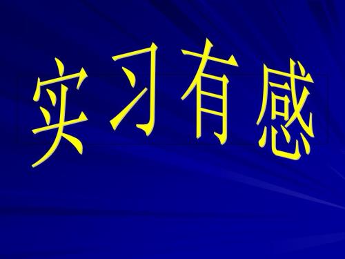 护理实习生汇报总结.ppt