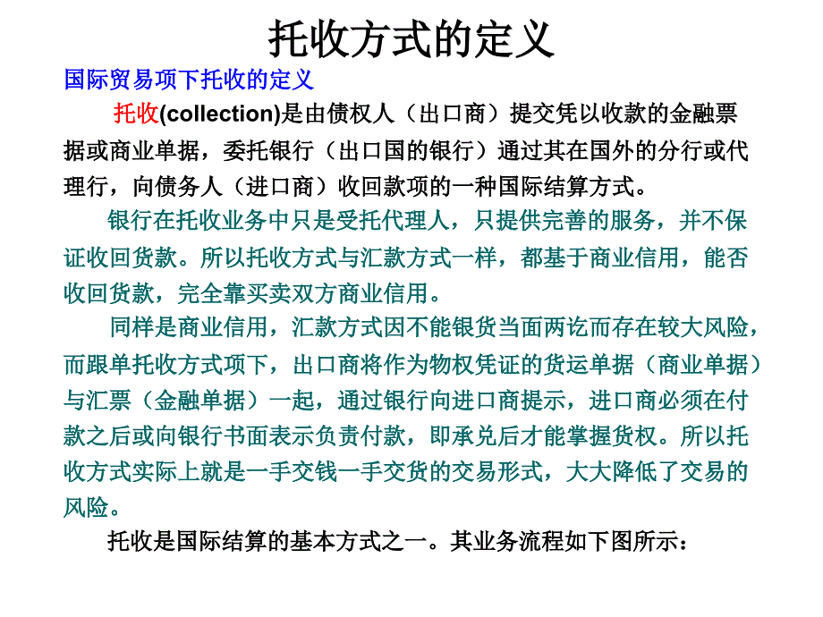 托收跟单托收的交单条件及业务流程.ppt_第3页